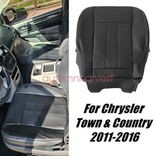 2011-2016 Fits CHRYSLER TOWN & COUNTRY Driver Bottom Leather Seat Cover Black picture