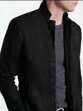 $1898 - John Varvatos 100% Goat Suede - Hook & Bar Jacket - 40 - Never Worn picture