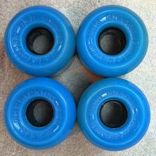NOS Vintage 80’s KRYPTONICS 63.5 CSI HOT Electric Blue Radius Skateboard Wheels picture