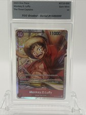 2023 One Piece Monkey D. Luffy The Three Captains TCC Graded Gem Mint 10 picture
