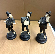 VTG Antique Austrian Hand Carved Folk Musician Figurines Set of 3 Simon Troger picture