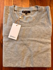 Quince Lightweight Cotton Cashmere Relaxed Sweater Tee Heather Gray Medium NWT picture