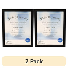 (2 pack) Mainstays 8.5x11 Document Picture Frame, Black picture