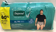 Depend Fresh Protection Incontinence Underwear for Men, XL, Disheveled, 26ct picture