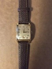 Vintage 1940s Hamilton Perry Tank WATCH 982 14K GF Manual Wind RUNNING picture