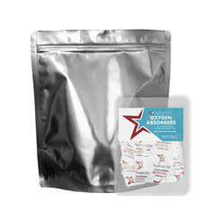 (100) 7 Mil Gallon Seal-Top Stand Up Pouch Mylar Bag + 500cc Oxygen Absorbers picture