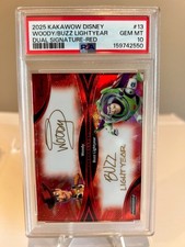2025 Kakawow Phantom Disney Woody & Buzz Lightyear Rainbow Dual Auto Red /75 picture