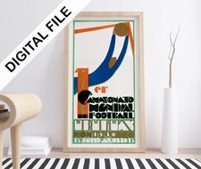 Exclusive vintage poster of 1st Football Uruguayan Championship - high quality picture