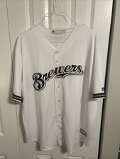 NWT Majestic Coolbase Milwaukee Brewers Lorenzo Cain Jersey Mens 2XL White picture