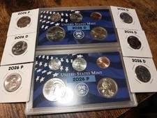 SEMIQUINCENTENIAL SET W/LATEST QUARTERS IN VINTAGE HOLDERS W2025 CENT BEAUTIFUL  picture