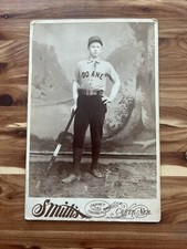 Original 1880s-90s BASEBALL PLAYER Doane University CABINET Card PHOTO Nebraska picture