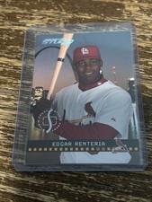 2004 Donruss Studio Proof Edgar Renteria /100 St Louis Cardinals Baseball Card picture