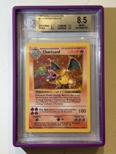 1999 Pokemon Shadowless Charizard Holo #4/102 BGS 8.5 picture
