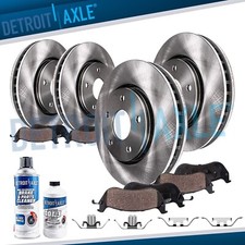 330mm Front & 336mm Rear Disc Rotors Ceramic Brake Pads for 2006 BMW 330i 330xi picture