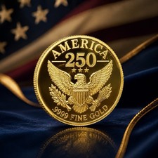2026 America 250 1/500 oz .9999 Fine Gold Round 250th Anniversary Capsule picture