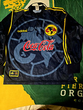 adidas Club América Soccer Jersey Size M Blue/Yellow Coca-Cola picture
