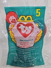 McDonald's Ty Teenie Beanie Baby Pinchers The Lobster 1998 #5 Plush Toy in Bag picture