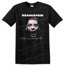 Rammstein Metal Rock Face Graphic T Shirt Horror Style Band Tee picture