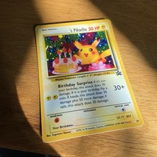 STICKER of Pokémon TCG Birthday Pikachu #24 2001 Promo Black Star Card *STICKER* picture