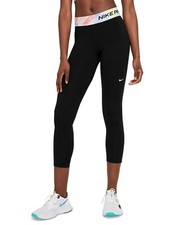 Nike 275852 Printed-Waist Logo 7/8 Length Leggings womens Size X-small picture