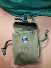 WWII US Army Small Arms Ammunition Case Pouch U.S. Marked DSA100-676006 picture