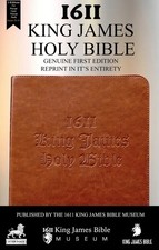 Original 1611 King James Bible KJV AV1611 Facsimile Brown w/ Apocrypha Softcover picture