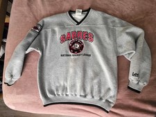 Vintage 90s Lee Sport Buffalo Sabres Goathead Logo NHL Sweatshirt - XL picture