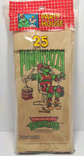 Vintage 1990 TMNT Ninja Turtles Pumpin Pizza 25 Paper Lunch Bags Sealed picture