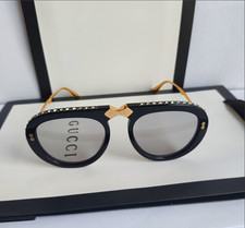 Gucci GG0307S Oversized Aviator Women's Sunglasses Foldable Crystal Embellished picture