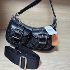 Model CQ184 Ashton Baguette Signature Denim Hand ba g Shoulder Women picture