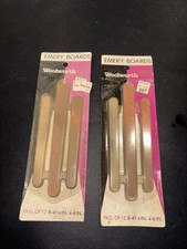 2 Vintage Rare Woolworth Emery Boards Packs Of 12. Nail Fingernail Files Y2 picture
