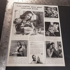 Vintage 1944 Heinz 57 Advertisement Wartime Meals World War 2 picture