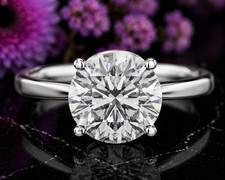 IGI 1.00Ct Round-Cut F/VS1 Lab Grown Diamond Engagement Ring 14k White Gold picture