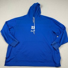 Duke Blue Devils Sweter Men 2XL Blue Nike Center Swoosh Player Issued Pullover * picture