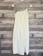 Hello Molly Women's Outta Cash Asymetrical Midi Dress White Size Small US picture