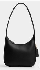 Coach Curve Zip Shoulder Bag in Black Glovetanned Leather NWT picture
