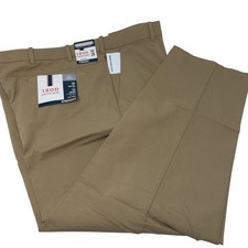 IZOD Stretch Chino Pants Mens 42x29 Beige Sportflex Straight Fit Wicking Casual picture