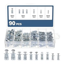 Button Rivet Locking Nuts Set, M4 M5 M6 M8, Flower Nuts Bolts (1Set) picture