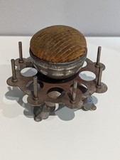 Antique Victorian Thread Spool Holder Pin Cushion Sewing picture