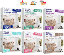 The Clean People Laundry Detergent Sheets - Laundry Soap - Ultra, 32 Pack picture