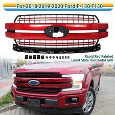 For 2018-2020 Ford F150 F-150 Lariat Style Rapid Red Front Bumper Upper Grille picture