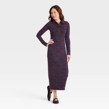 Women's Long Sleeve Midi Polo Dress - Universal picture