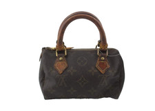 Louis Vuitton Monogram Mini Speedy Handbag M41534 Brown Vintage LV picture