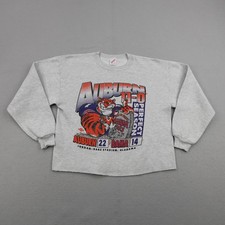 Vintage Auburn Tigers Sweatshirt Mens Large Gray Cropped Crew Pullover 90s 1993 picture