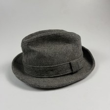 Vintage Dobbs 100% Wool Trilby Fedora Hat 7 1/4 Gray picture