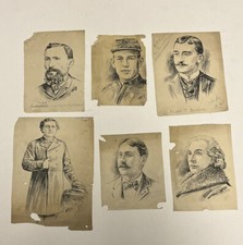 1897 - 1898 Original Pittsburgh Newspaper Illustrations Historical Noteable Men picture