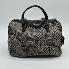 L.A.M.B. Walderston Handbag Black Tribal Geometric Leather Gwen Stefani Y2K picture
