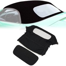 Fit For 97-02 Porsche Boxster Convertible Soft Top w/Plastic Window Black Cloth picture