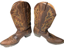  Justin Stampede Western Boot Brown style 2551 cowboy Ranch size 13 D  picture
