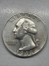 1948-S Washington Quarter 90% Silver Actual Coin picture